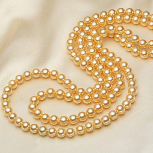 10mm 47 Inch Grey Color Long Pearl Sea Shell Necklace