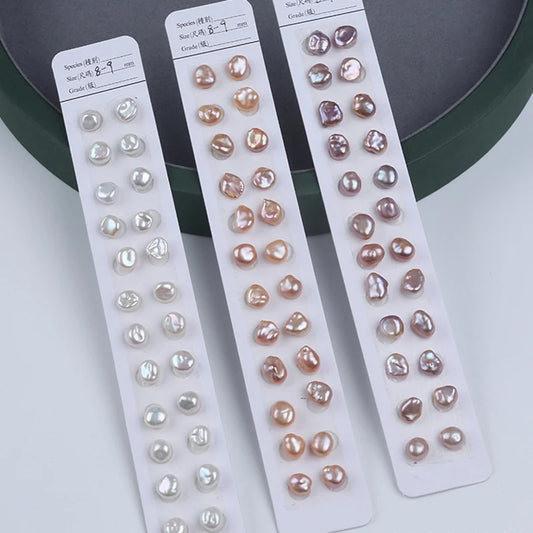 Jewelry High Quality 5-10mm Keshi White Freshwater Pearl Earrings Small Size Natural Loose Pearls 10mm Wholesale Price
