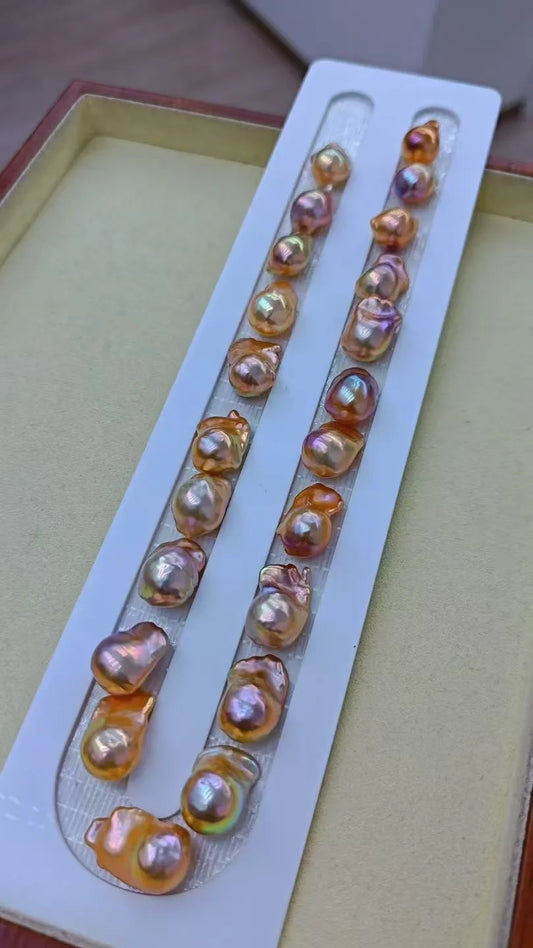 Wholesale Price Pink Purple Color Baroque Pearl 3A 13-17mm Natural Fresh Water Pearl for Earring Making