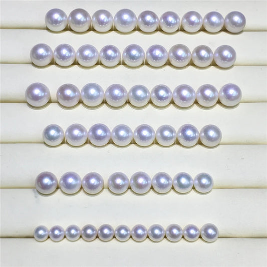 Bulk Wholesale Natural Freshwater 5-5.5mm Half Hole Round Pearl for Ring Earrings Pendant Jewelry
