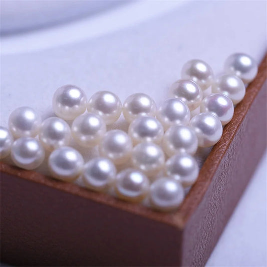 Natural Freshwater 3A 4A Half Holes 2-8.5mm Round Shape Loose Jewelry Pearl From Pearl Farm