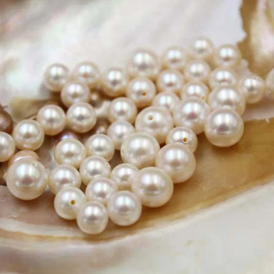 Zhuji China Cultured Natural Real Freshwater Pearls White Round Loose Pearl for Jewelry Making
