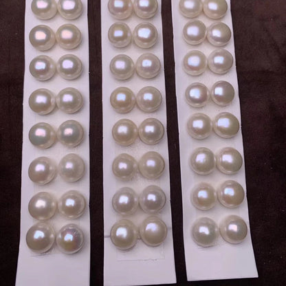 China Cultured Loose Pearl 3a Round Half Hole 6mm 7mm 8mm Natural Freshwater Pearl for Jewelry Production