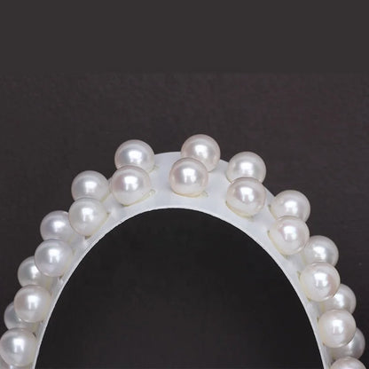 3A Perfect Loose Pearls 4mm 5mm 6mm 7mm Round Half Hole Freshwater Pearl for Jewelry Making