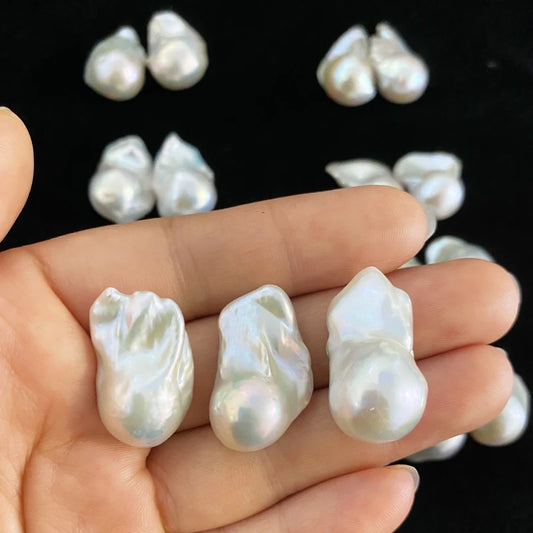Large Size Baroque Pearl 2A Quality Irregular Shape Pearl for Rings Necklace Jewelry Making Nucleated Loose Pearls