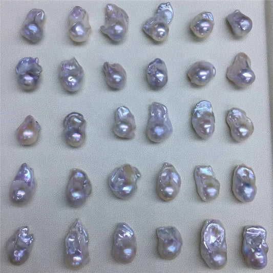 Wholesale 3A High Quality Newly Salvaged Irregular Baroque Freshwater 15-16mm White Pink Purple Natural White/pink/purple Color