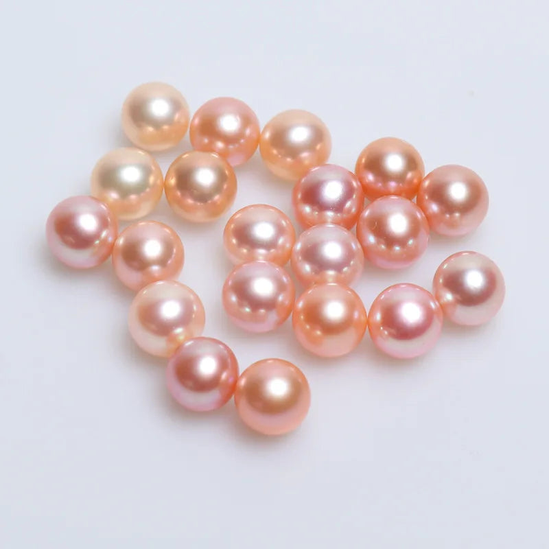 Natural Freshwater Pearls 8-9mm 4A Grade Charming Round Loose Pearl Beads for Necklace Earrings Jewelry Making