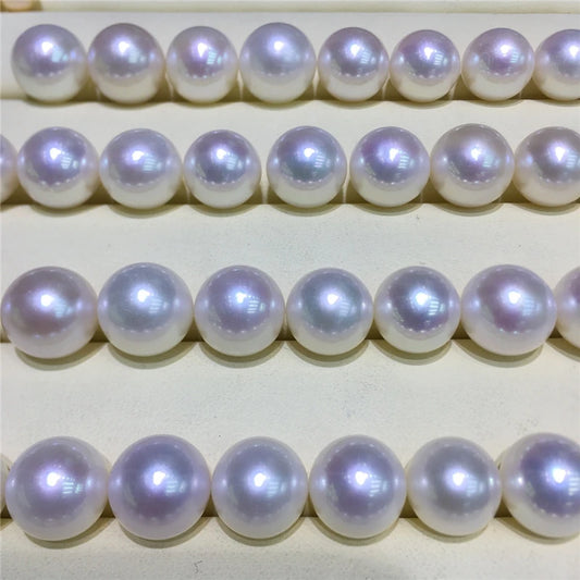 Wholesale Round White Natural Color Freshwater Loose Pearls Raw Cultured Real Fresh Water Pearl for Sale