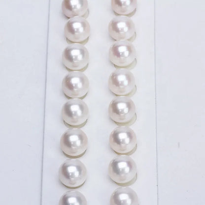 Wholesale Perfect 4A Bulk Pearl 6-6.5mm-8-8.5mm White Round Natura Freshwater Pearl Price