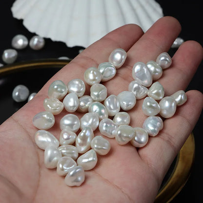 Jewelry High Quality 5-6mm Keshi White Freshwater Pearl Earrings Small Size Natural Loose Pearls 10mm Wholesale Price
