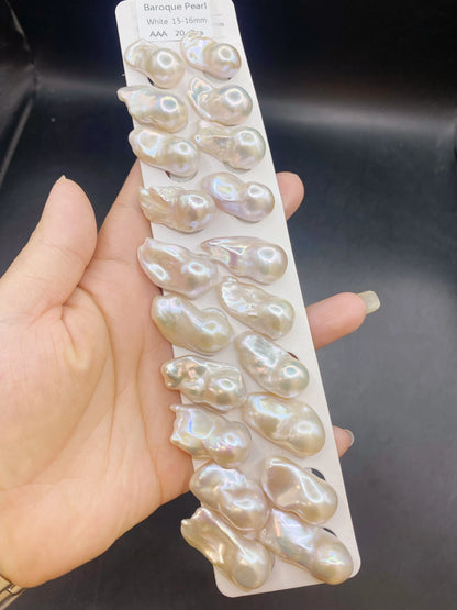 No Hole 1A-3A Grade Nature Freshwater Baroque Pearls Wholesale 9-19mm Irregularity Loose Baroque Pearls