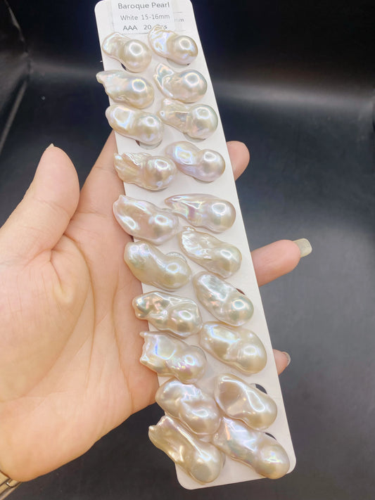 No Hole 1A-3A Grade Nature Freshwater Baroque Pearls Wholesale 9-19mm Irregularity Loose Baroque Pearls