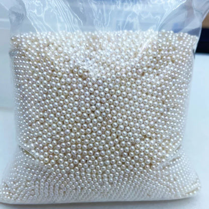 Natural Freshwater Pearl Half Hole White Loose Beads Jewelry Accessories Factory Price