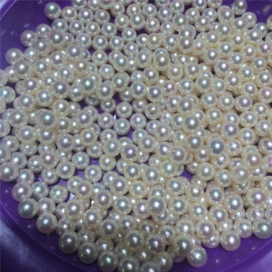 Wholesale High Luster Natural FreshWater Pearl Round Pearl 5.5-6mm Loose Pearls for Making Jewelry
