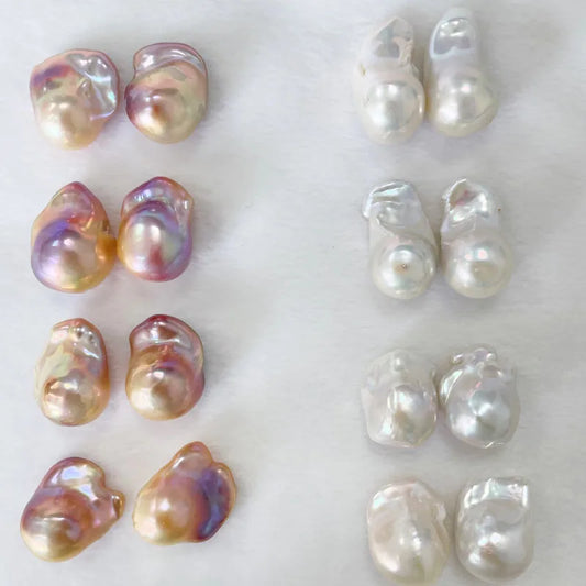 2025 White Baroque Pearls Irregular Natural Fresh Water Pearl Necklace10-30mm pink Loose Multicolor Drop Pearl for Jewelry Make