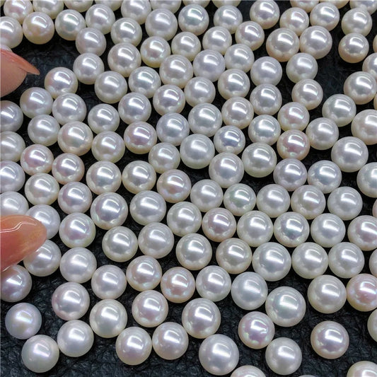 Wholesale Price Freshwater Loose Round Pearl Beads for Jewelry Making 3A Natural Pearls 8-12mm