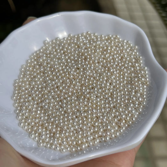 High Quality 1.5-2mm White Natural Freshwater Loose Cultured Pearls Small Size round Shape for DIY Jewelry Wholesale Available