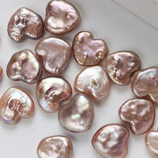 Natural Pearl Heart Shape Loose Beads Purple  High Quality Ready Accessories Pendant Earrings Necklace Bracelet Good Price
