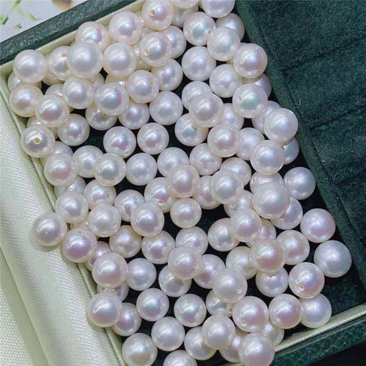 Huge Stock White Color Round Pearl Nature Loose Freshwater Pearl Wholesale Pearls for Jewelry Making
