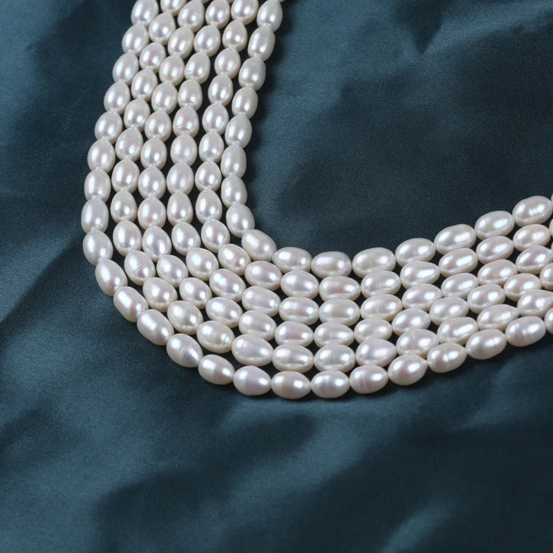 8-9mm AAAA TOP QUALITY Natural Rice Shape Freshwater Pearl Beads for Jewelry Making