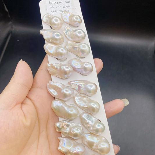 Wholesale Price High Quality Natural Freshwater 3A Baroque Loose Pearls 15-16mm Irregular Baroque Pearls