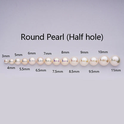 High Quality 5.5-8mm 3A Round White Freshwater Pearl Beads Natural Cultured Loose Pearls for Jewelry Making