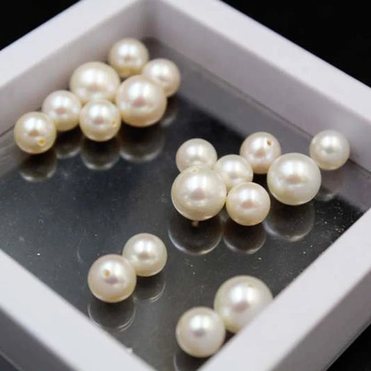 Zhuji China Cultured Natural Real Freshwater Pearls White Round Loose Pearl for Jewelry Making