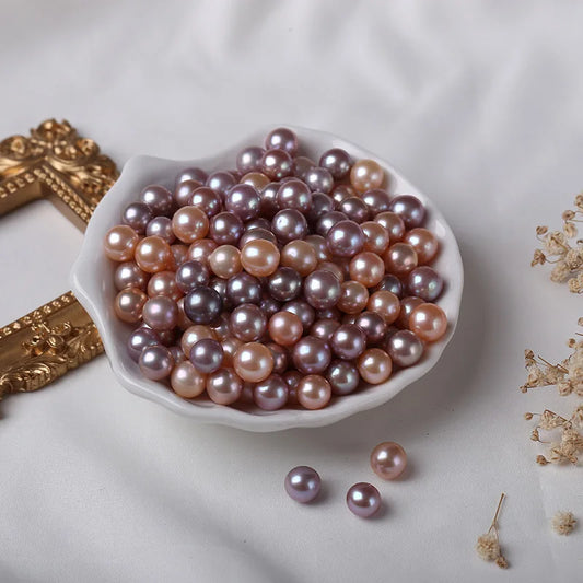 3A 2-12mm Round No Hole White Pink Purple Real Freshwater Pearls Wholesale Price Loose Pearls