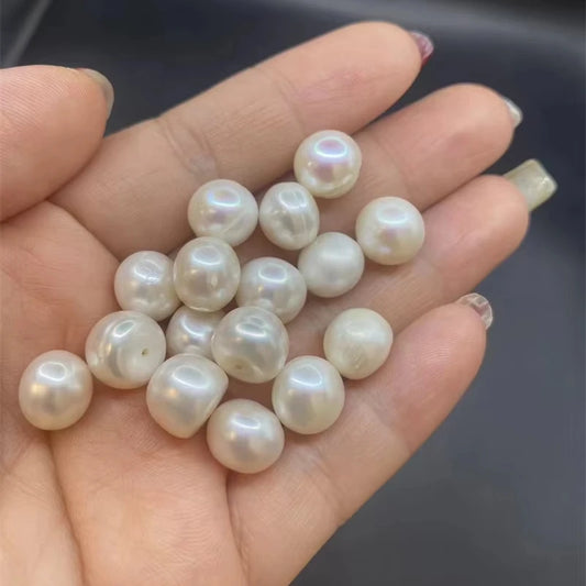 Factory Wholesale 10mm Button Pearl 2A High Luster Freshwater Loose Beads Natural Pearls for Jewelry Making