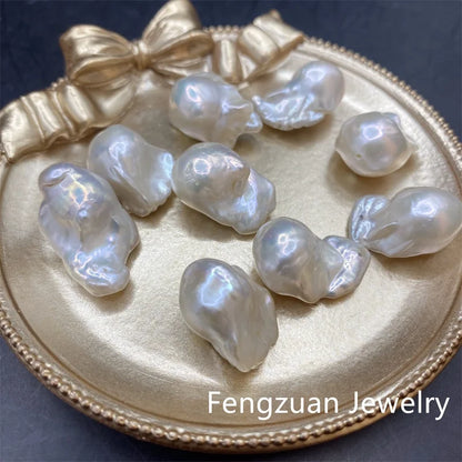 Loose Natural Baroque Pearl Big Size 15-25mm White Factory Wholesale No Hole Half Hole Irregularity Baroque Pearls for Jewelry