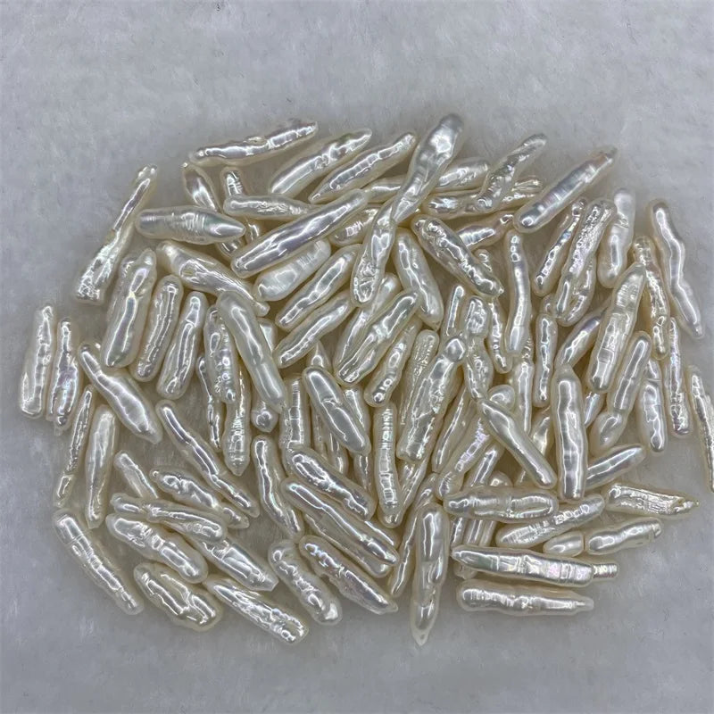 High Quality 4-30mm White Freshwater Pearls Full Hole Toothpick Loose round & Rice Shape Colorful for Jewelry Making Wholesale