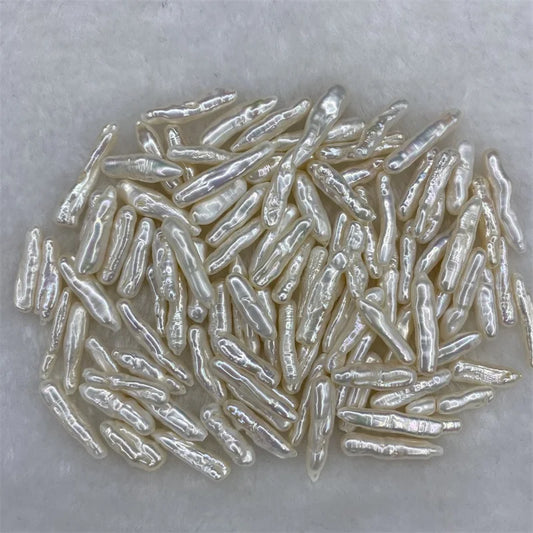 High Quality 4-30mm White Freshwater Pearls Full Hole Toothpick Loose round & Rice Shape Colorful for Jewelry Making Wholesale
