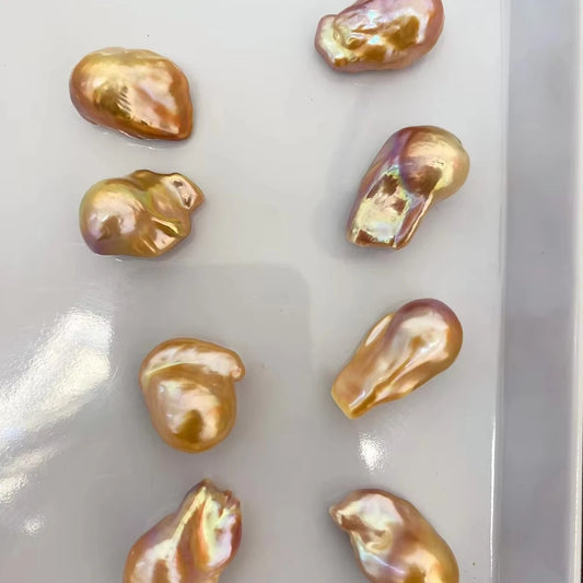Wholesale White Purple Orange Pink Baroque Pearl 3A Natural Fresh Water Pearl for Earring Making
