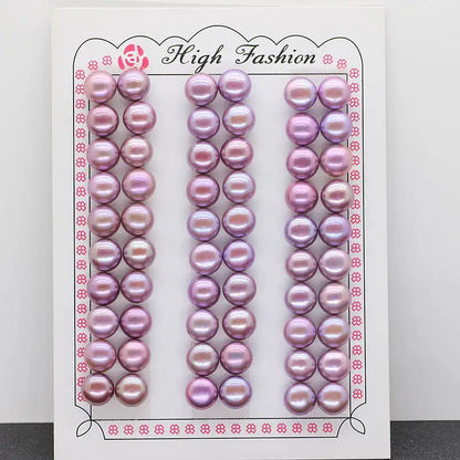 2-14mm Natural Freshwater Pearls for Earring Jewelry Making Half-Drilled Loose Flat Back Freshwater Pearls Buttons
