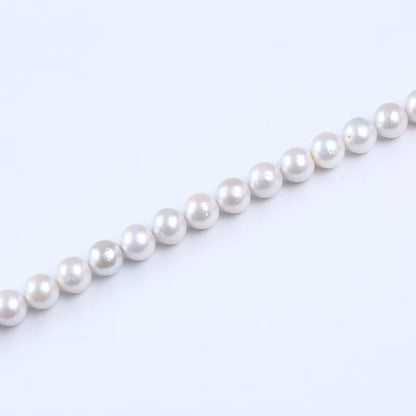 5mm AA Natural White Round Shape Freshwater Pearl Strand