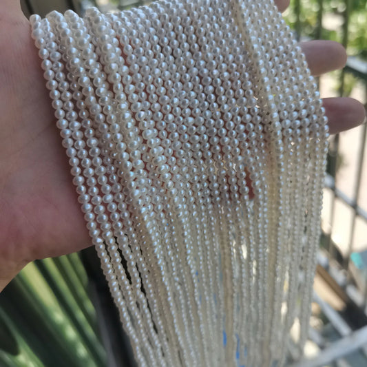 Natural Freshwater Mini 1.8-2mm Pearl strand for Jewelry Making