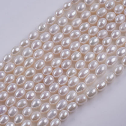 8-9mm Natural Rice Shape Freshwater Pearl Beads for Jewelry Making