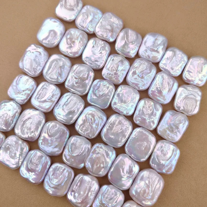 Natural Freshwater 13x18mm Irregular Rectangular Baroque Pearl Loose Pearls for Making Jewelry