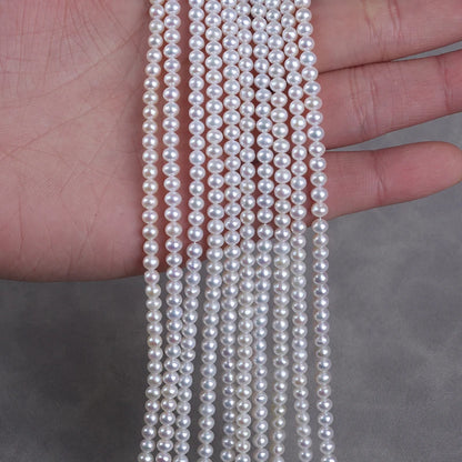 3-4.5mm Round Shape Freshwater Natural Round Pearls for Jewelry Making