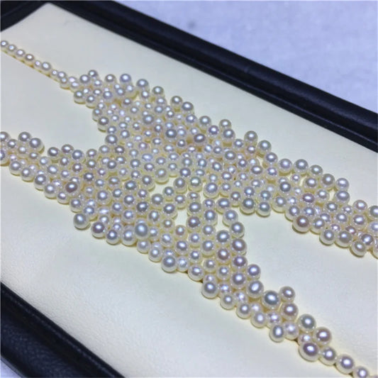 Factory Sale Round 2-3mm Freshwater Pearl White Pink Purple Loose Pearl Bead Necklace for Jewelry Making