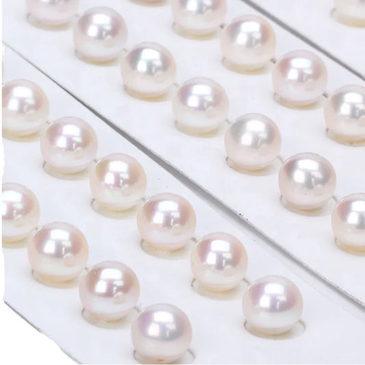 Fengzuan Jewelry 6.5-7mm Round White Wholesale Real Freshwater Loose Pearls Natural Round Pearls