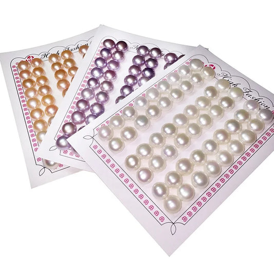Wholesale Price 3A Quality Natural Pearl 7mm-8mm Button Half Hole Freshwater Pearl Price