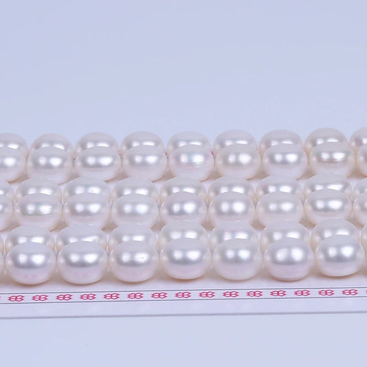 Factory Direct Small Size 4-10.5mm Freshwater Pearl Beads 3A Grade White Pink Button Shape Half Drilled Hole Loose Jewelry