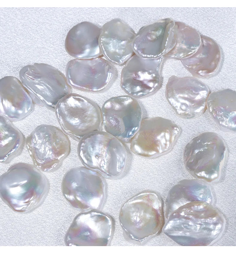 Jewelry Large 15-20mm Keshi White Freshwater Pearl Earrings High Quality Natural Loose Pearls Wholesale Price