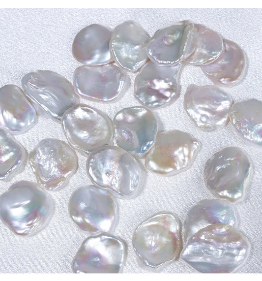 Jewelry Large 15-20mm Keshi White Freshwater Pearl Earrings High Quality Natural Loose Pearls Wholesale Price