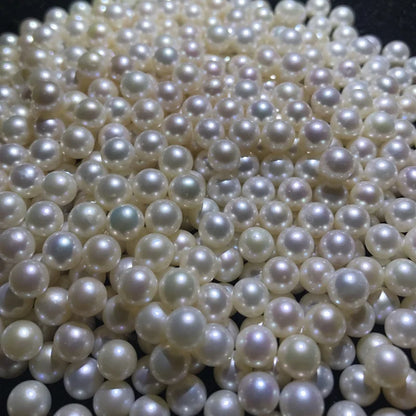 China Cultured Freshwater Pearls 4mm 5mm 6mm 3A Grade White Round Loose Natural Freshwater Pearls