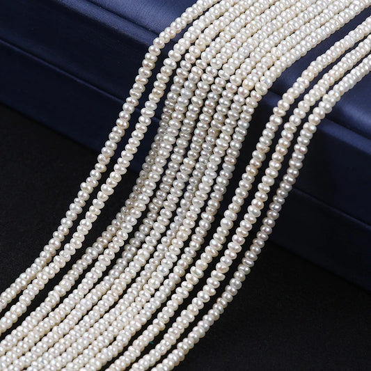 2.5mm Wholesale Natural Freshwater Half Fresh Water Button Pearls Beads Strand