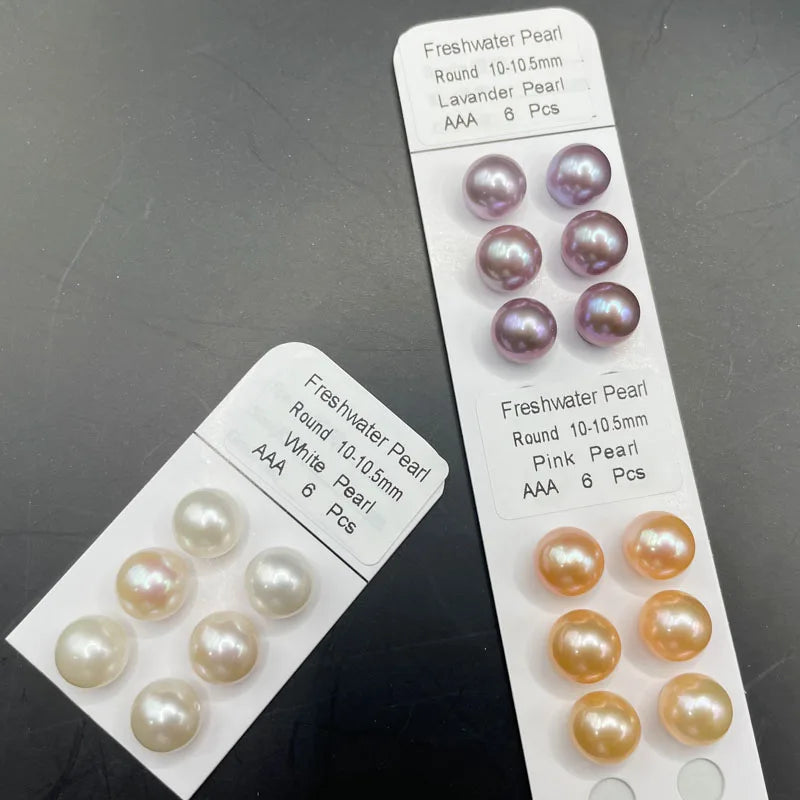 High Quality 2-6mm wholesale Natural Freshwater Pearl Jewelry 3A White round Loose pearl Beads with Hole for jewelry make
