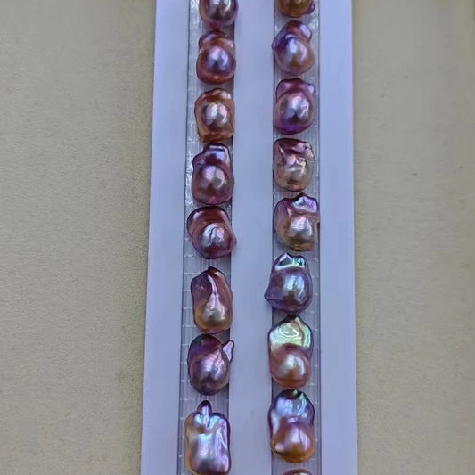 Wholesale Price Pink Purple Color Baroque Pearl 3A 13-17mm Natural Fresh Water Pearl for Earring Making
