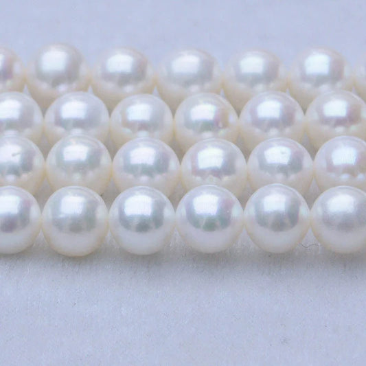 Wholesale China Cultured Natural Freshwater Pearls 6-7mm White Round Pearl Chain Price